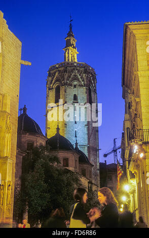 `Miquelet´ tower (built in 14th century),cathedral,Valencia,Spain Stock Photo